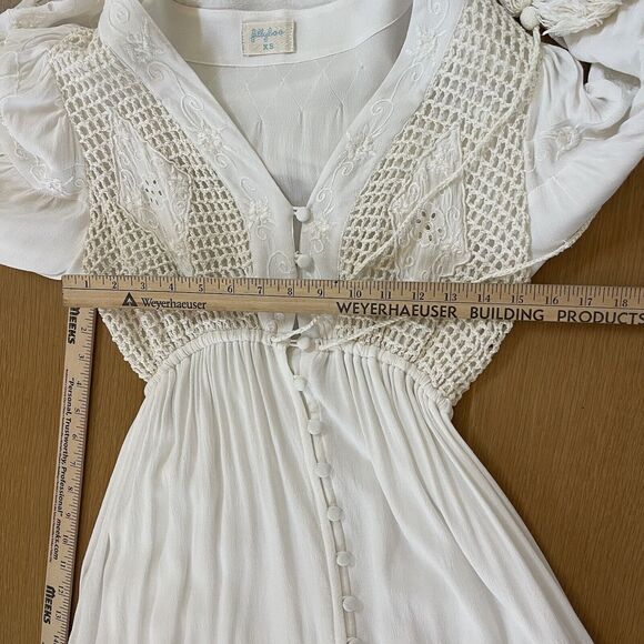 Women's Fillyboo Maternity Size XS Strawberry Fields Embroidered Maxi Dress - Picture 9 of 12